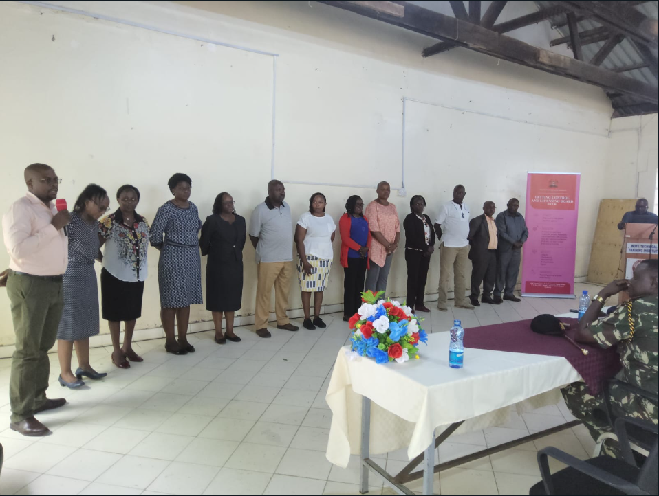 INTRODUCTION OF  OF BCLB SECRETARIAT TEAM DURING A SENSITIZATION FORUM ON RESPONSIBLE GAMING FOR SECURITY OFFICERS HELD IN MACHAKOS COUNTY ON WEDNESDAY, 21ST FEBRUARY, 2024